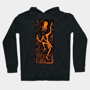 Halloween Top Hat Skeleton Dancer Hoodie